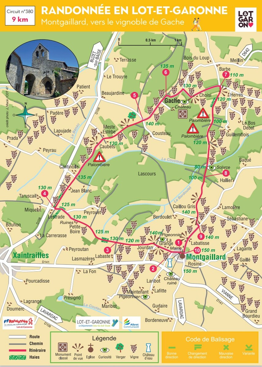 Rando à MONTGAILLARD (2 boucles) dimanche 28 septembre 2025