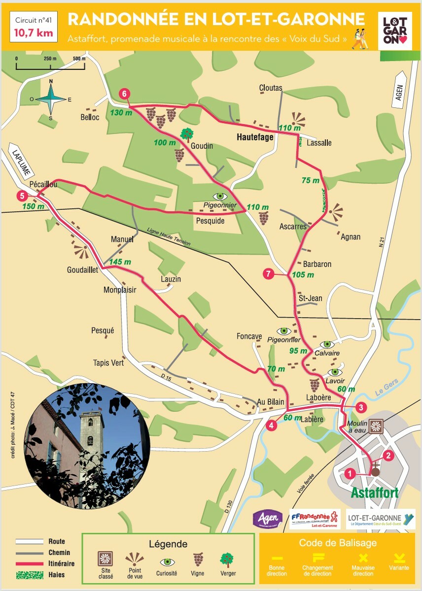 Rando à ASTAFFORT jeudi 22 janvier 2026