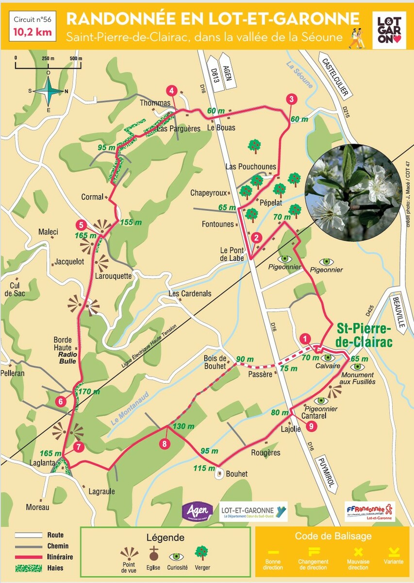 Rando à St PIERRE de CLAIRAC jeudi 19 mars 2026